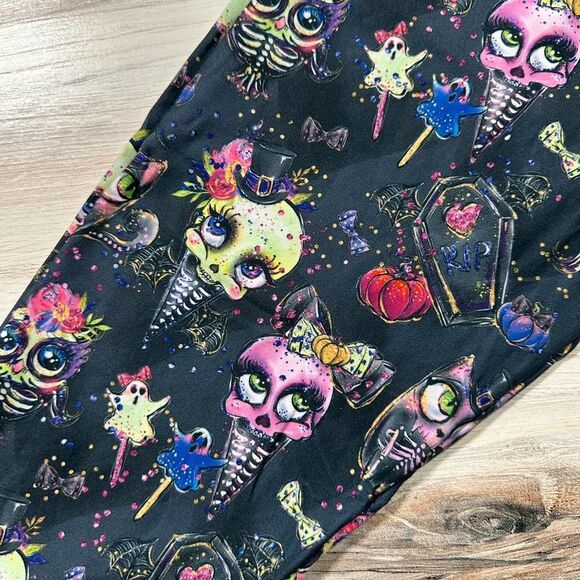Pants - Unique Fun Skeleton Spooky Halloween Owl TC2 leggings